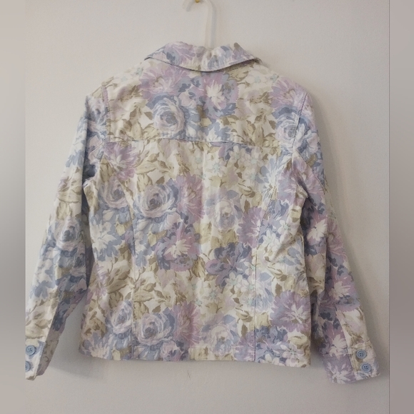 Croft and Barrow Spring Jacket with Flowers PM Ladies Woman's - Picture 3 of 6